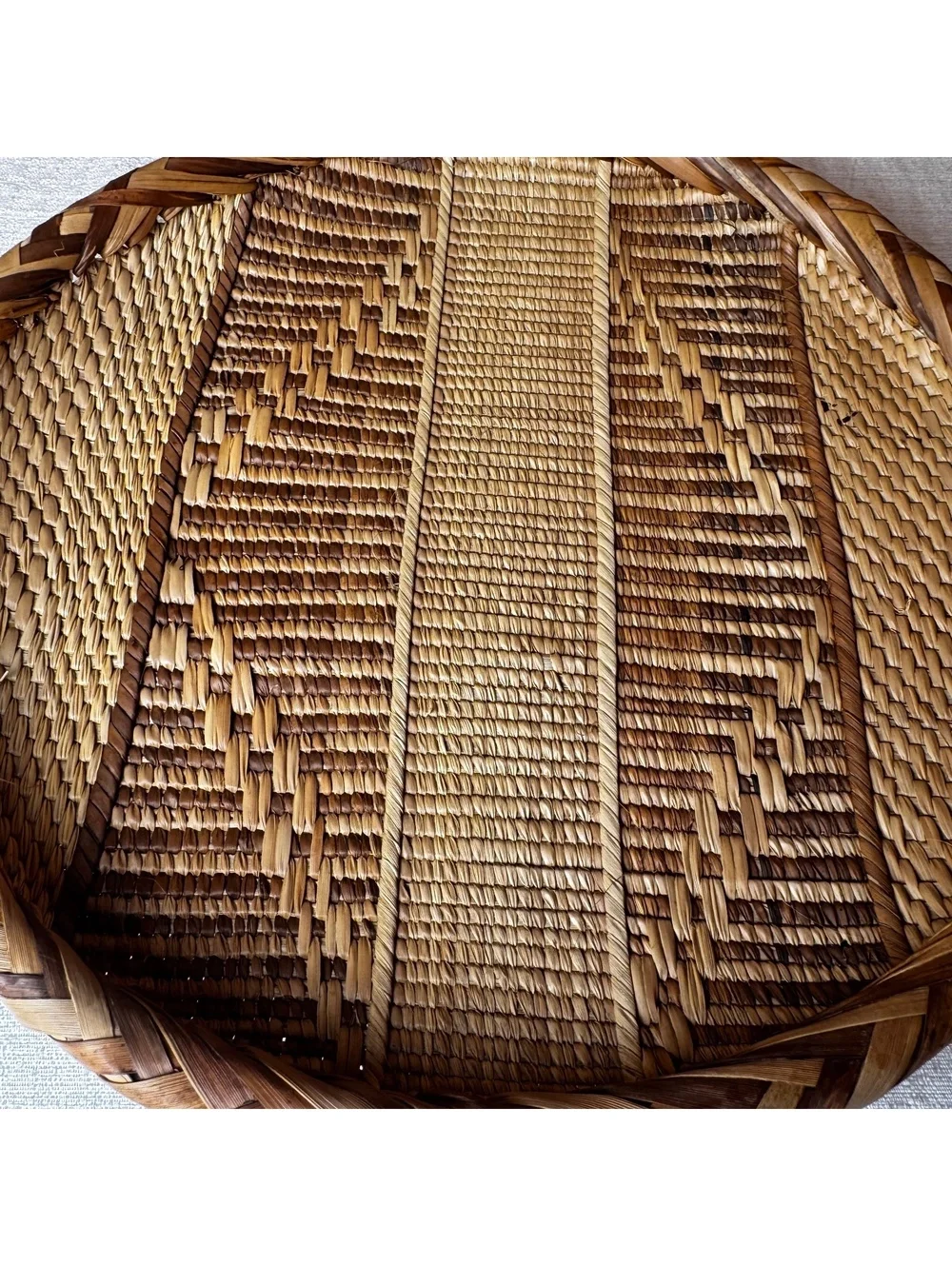 Handwoven Gokwe Basket Zimbabwe African Wall Hanging Art Decor 12.5”